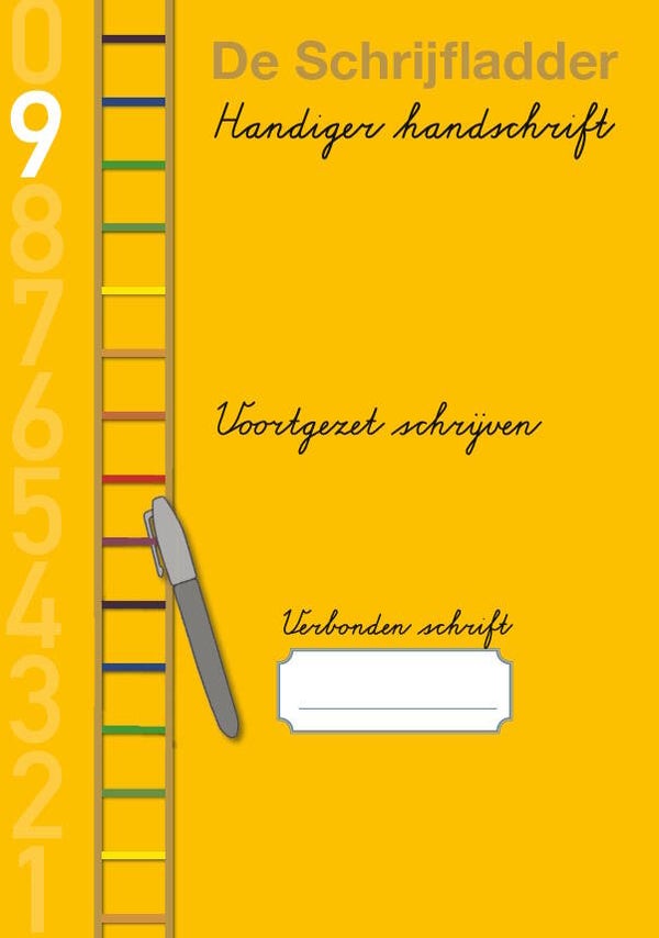Schrift 9 verbonden Voortgezet schrijven - groep 7 - set van 5