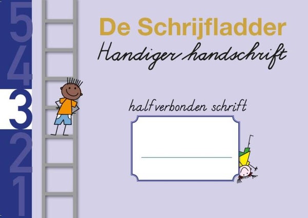 Schrift 3  Letters w, s, o, c, a, d, j - halfverbonden schrift gr. 3 - set van 5