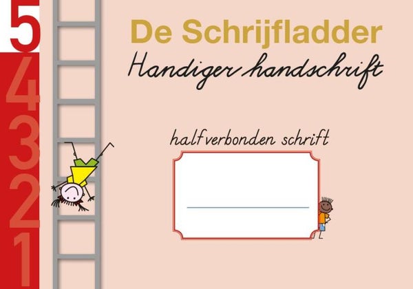 Schrift halfverbonden 5 Letters k, r, z, q, x - groep 3 - set van 5