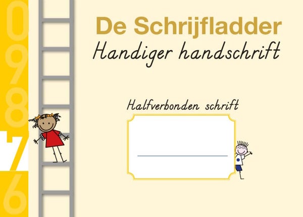 Schrift halfverbonden 7 Hoofdletters deel b - groep 4 - set van 5