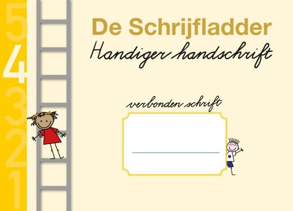 Schrift 4 Letters g, ij, p, t, h, b, f - verbonden schrift gr. 3 - set van 5