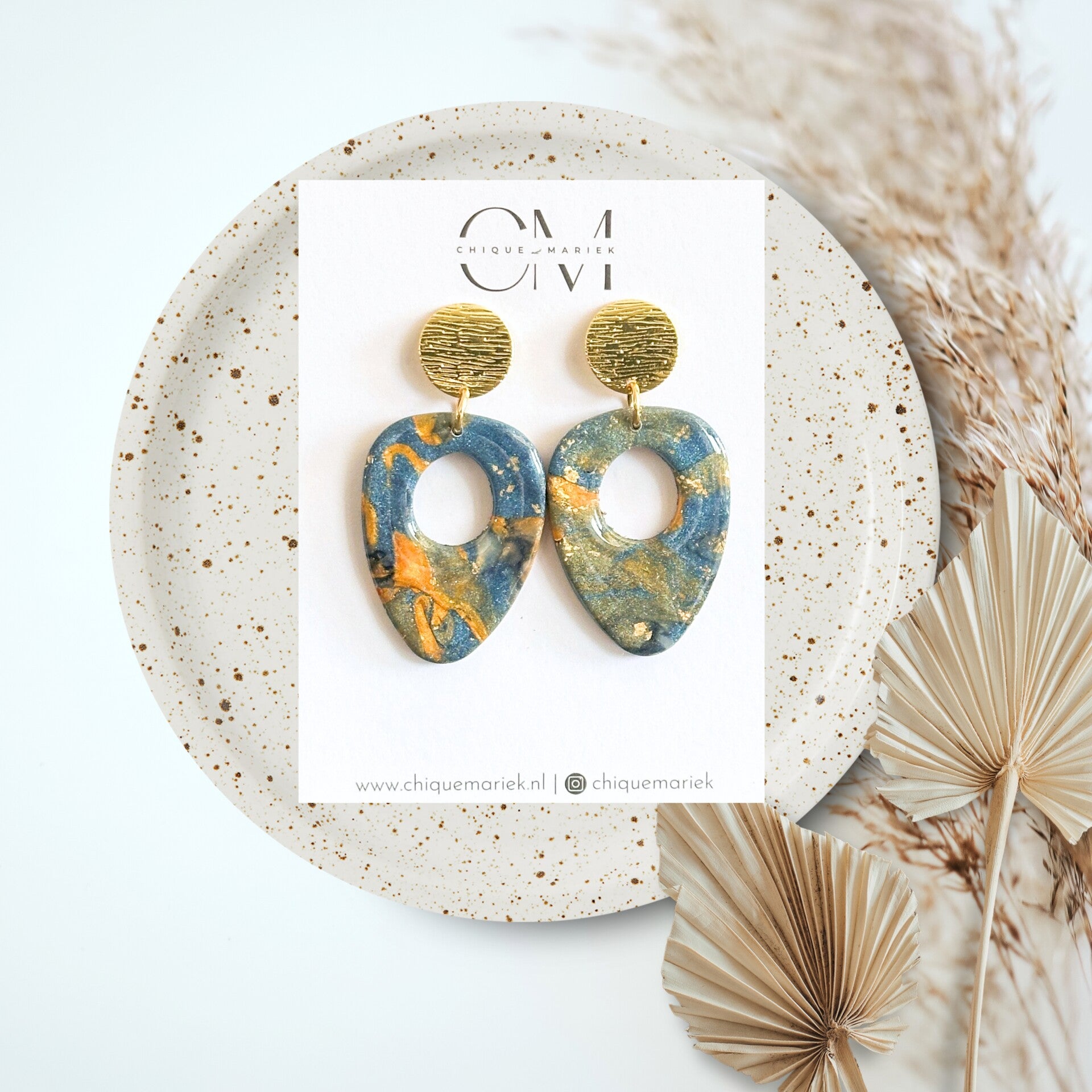 Chique marbled blue collection