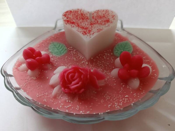 Coquille st jacques avec coeur et mèche