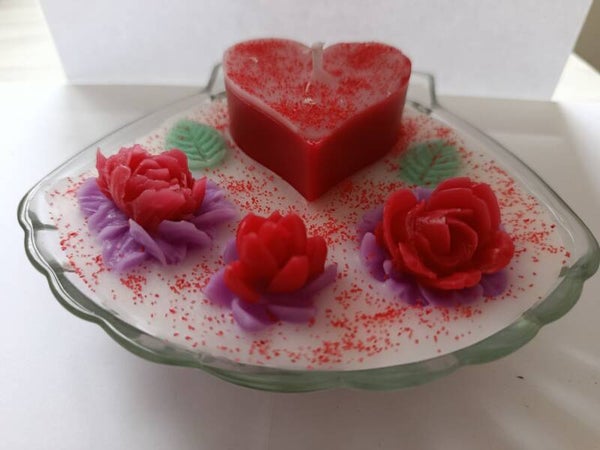 Coquille st jacques avec coeur et mèche