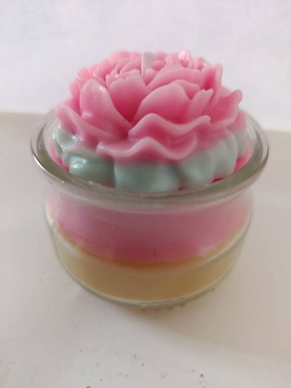 Fleur grise/rose