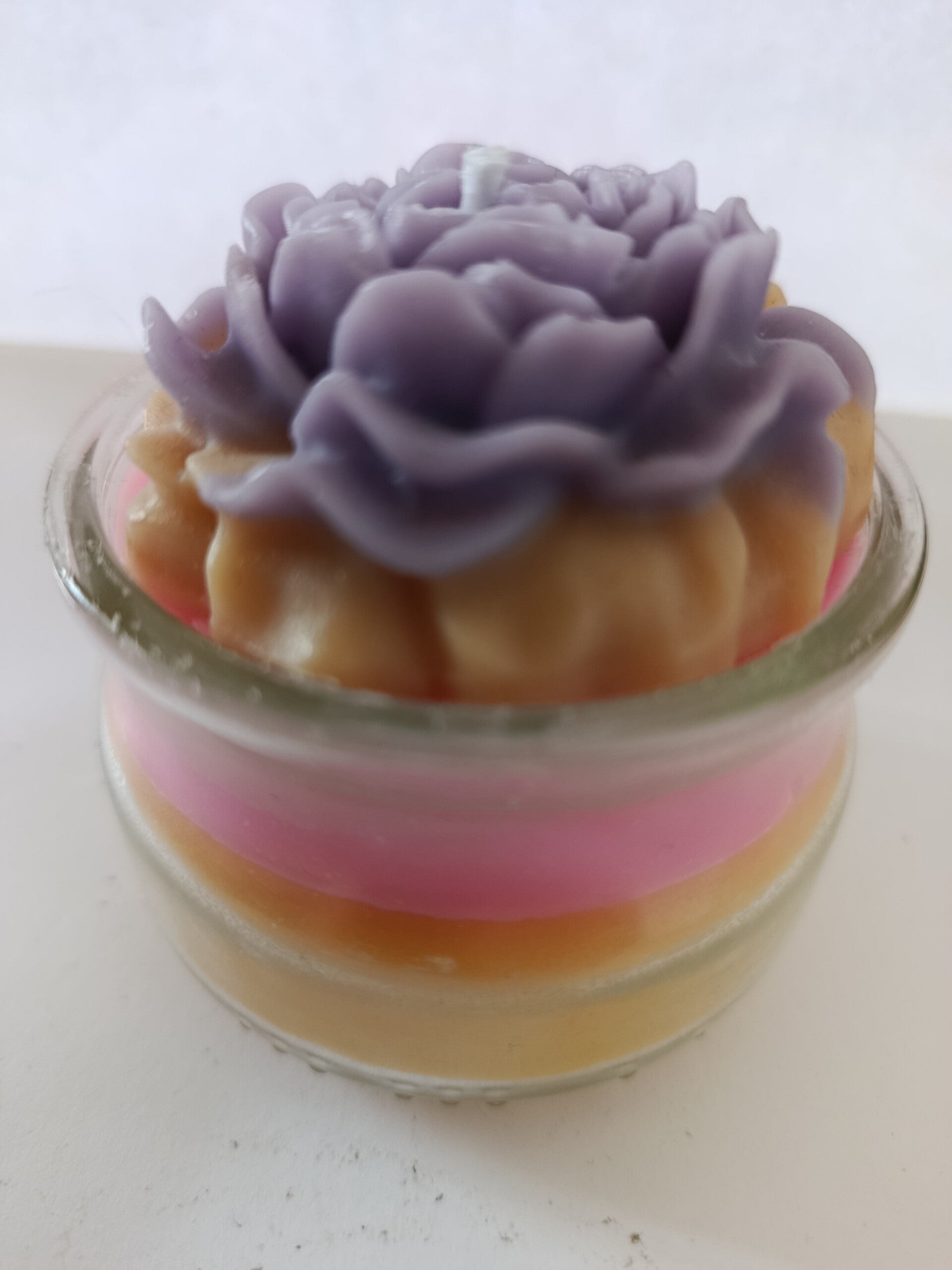 Fleur crème/mauve