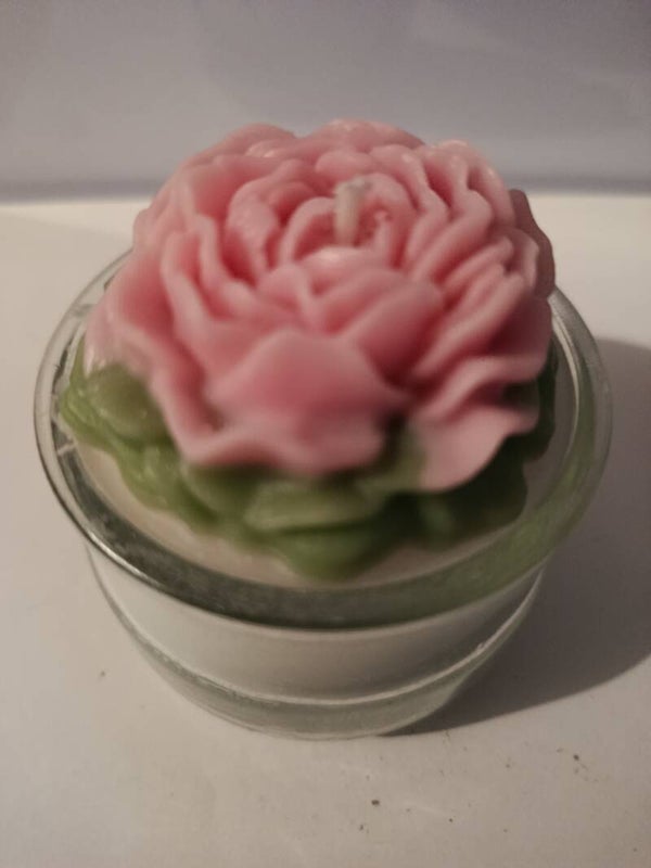 Fleur olive/rose