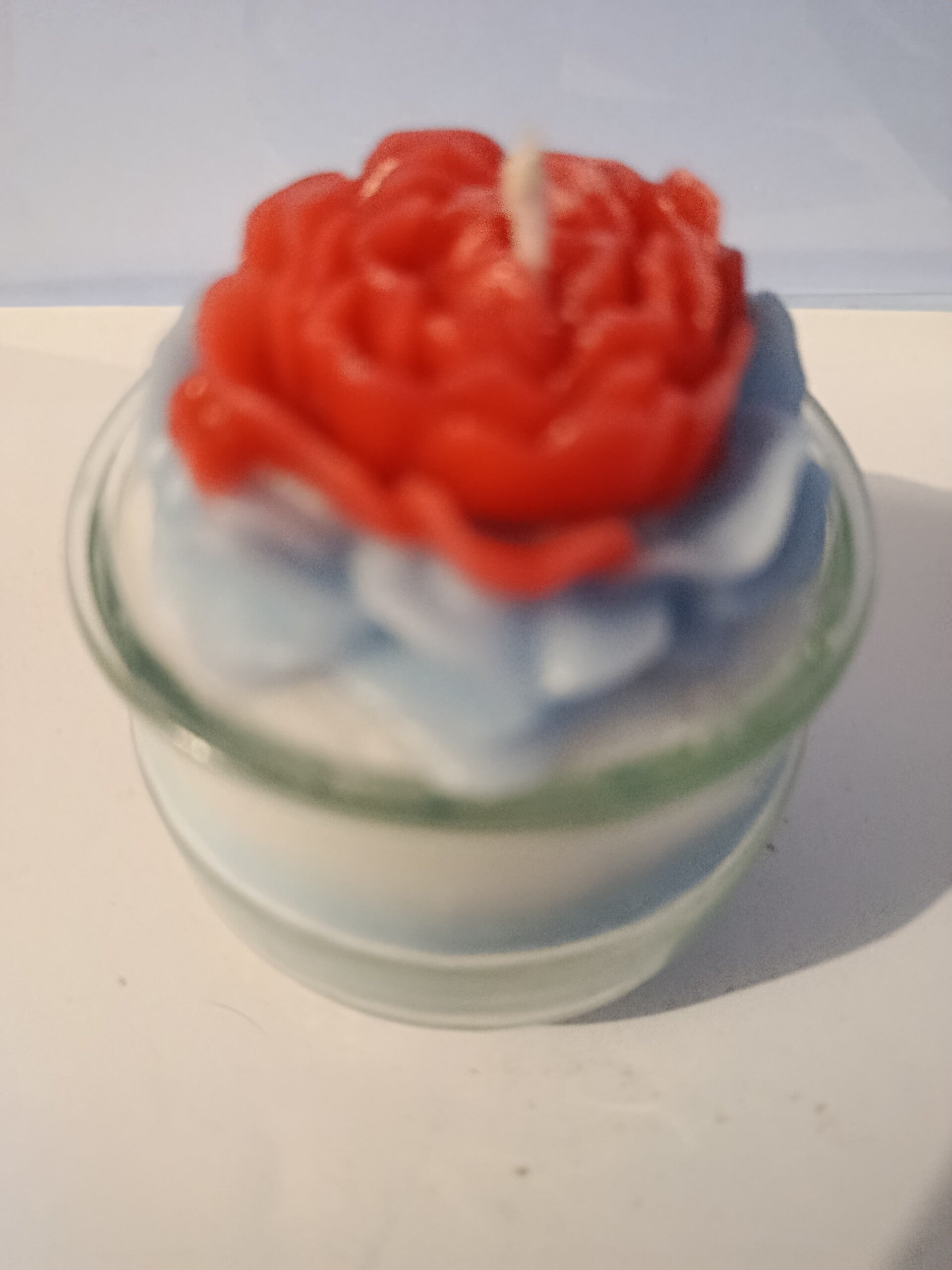 Fleur bleu/rouge