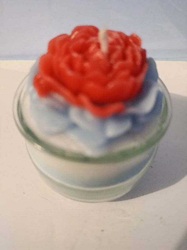 Fleur bleu/rouge