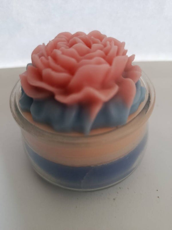 Fleur bleu/rose