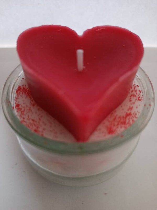 Coeur avec mèche parfum fraise
