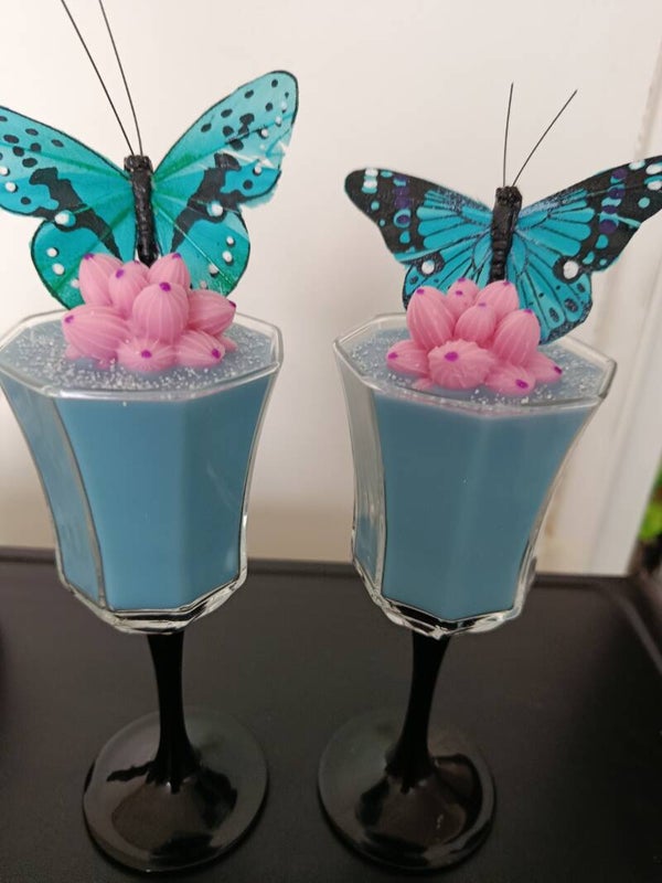 Verre papillon 🦋 cactus 🌵