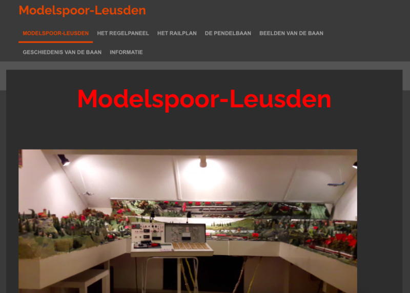 Printscreen Jouwweb website Modelspoor-Leusden