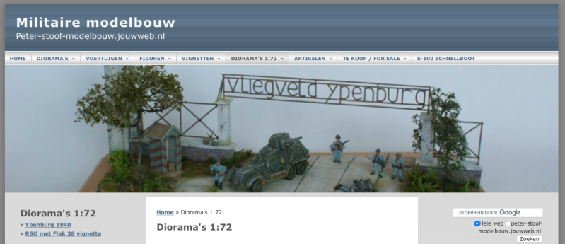 Printscreen JouwWeb website Peter Stoof Modelbouw