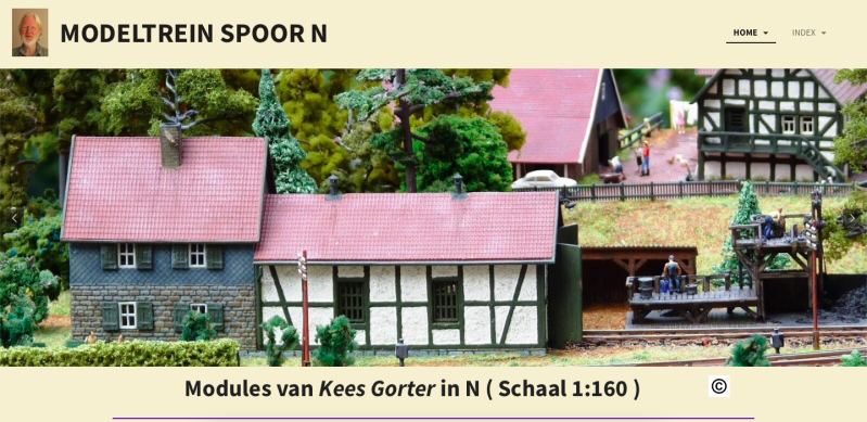 Printscreen JouwWeb website Modeltrein Spoor N