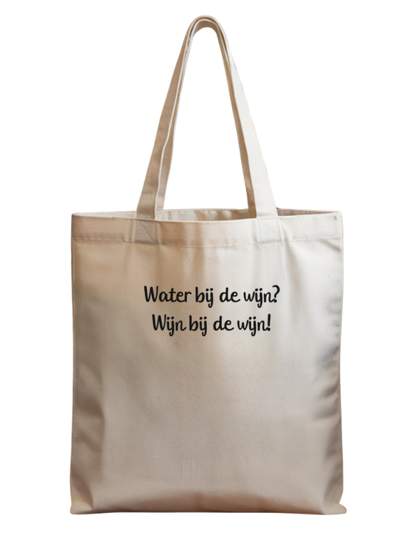 Totebag water bij de wijn?