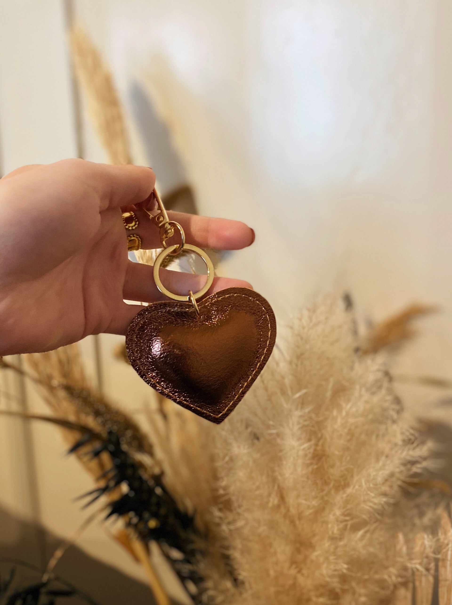 Sleutelhanger Pipsa metallic koper