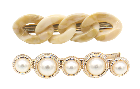 Haarclips Jolly beige