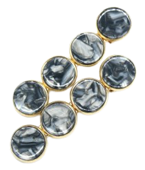 Haarclips marmer grijs