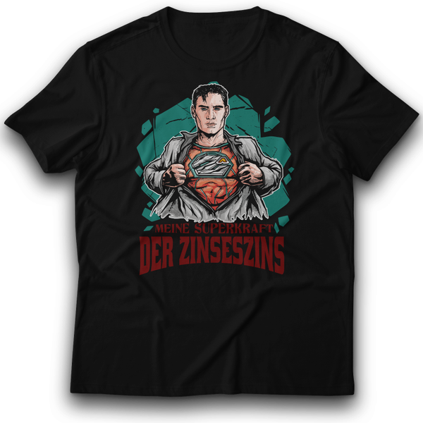 Superhelden Parodie Held spruch Zinsen T-Shirt XS - 3XL 100 % Baumwolle Fun