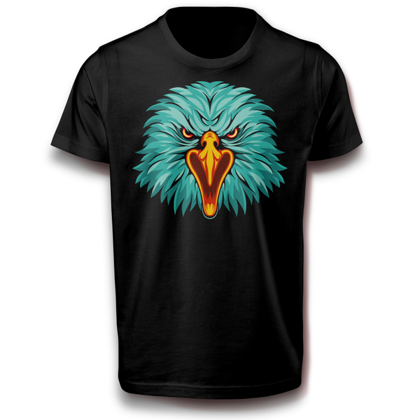 Adlergesicht Vogel Porträt T-Shirt 122 - 3XL Baumwolle Adler Spaß Lustig Geschenkidee