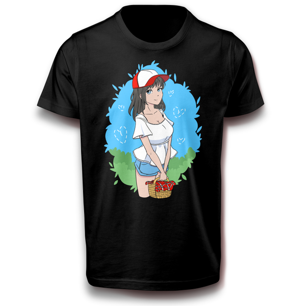 Picknick Anime Mädchen Liebe Lustig T-Shirt 122 - 3XL Baumwolle Fun Japan Geschenkidee