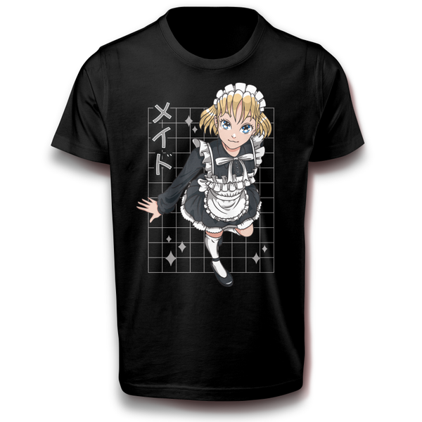 Japanisches Dienstmädchen Anime Frau Mädchen Lustig T-Shirt 122 - 3XL Baumwolle Fun Japan Geschenkidee
