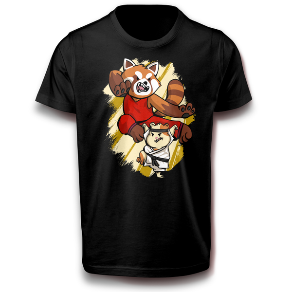 Kung Fu Ninja Hamster Samurai Panda T-Shirt 122 - 3XL Baumwolle Japan Katana Tier Bushido Spaß