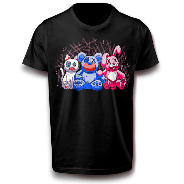 Ausgestopftes Spielzeug Gothic Gruselig Unheimlich T-Shirt Design 134 - 3XL Baumwolle Drama Halloween Horror