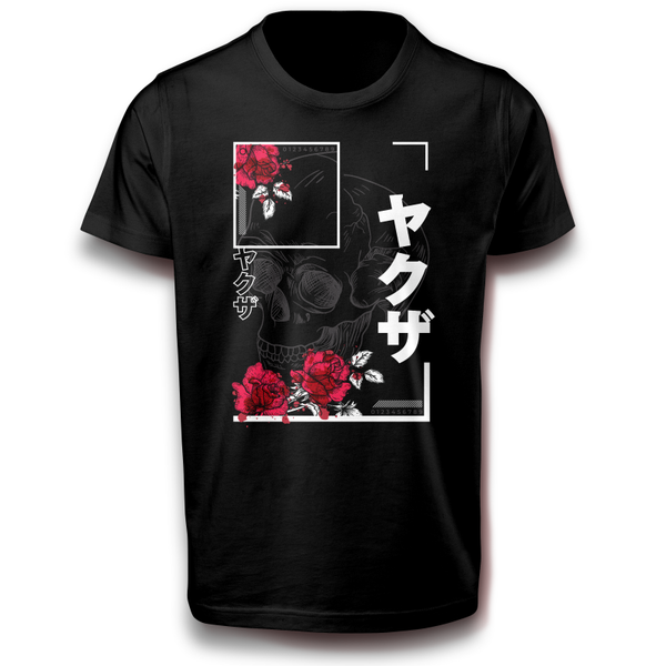 Japan Bild japanische Totenkopf Symbole Zeichen T-Shirt 152 - 3XL Baumwolle Totenschädel