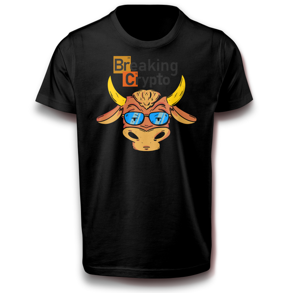 Bitcoin Ethereum Blockchain Breaking Krypto Stier T-Shirt 122 - 3XL Baumwolle Fun Lustig