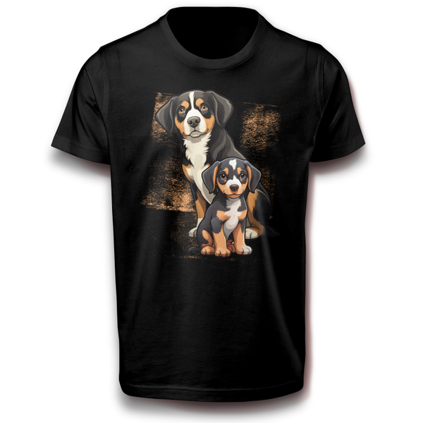 Entlebucher Sennenhund Welpe und Hund Wachhund Haustier T-Shirt 122 - 3XL Baumwolle Hunderasse