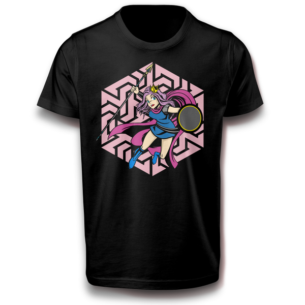 Anime Kriegerprinzessin T-Shirt 122 - 3XL 100% Baumwolle Prinzessin, Frau, Japan, Königin, Lanze, Schutzschild, Lanze
