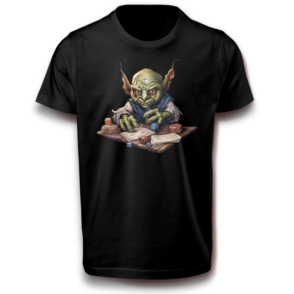 Goblin Kobold Plagegeist Fabelwesen Fun T-Shirt 122 - 3XL Baumwolle Mischwesen Spaß Würfel Spiel Zauberkraft