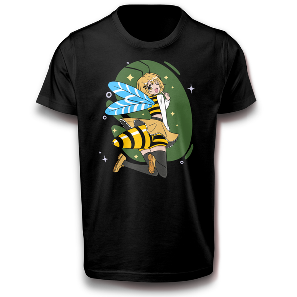 Biene Anime Mädchen T-Shirt 122 - 3XL 100% Baumwolle Japan Spaß Lustig Süß