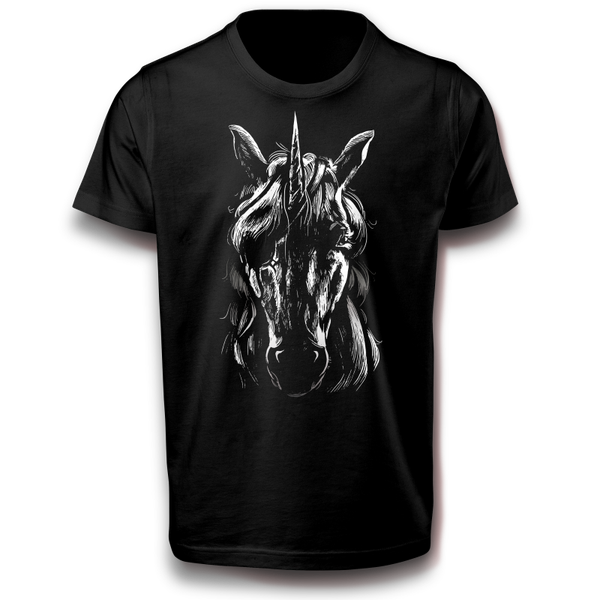 Einhorn mit Augenklappe Fun T-Shirt 122-3XL Baumwolle Spaß Lustig Geschenk
