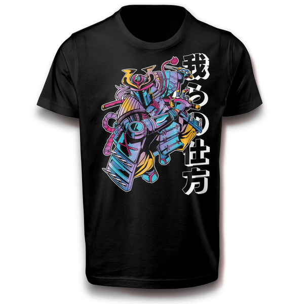 Samurai Sci-Fi japanisches Krieger Ninja Samurai dienen T-Shirt 122 - 3XL Baumwolle Japan Spaß Lustig Geschenkidee