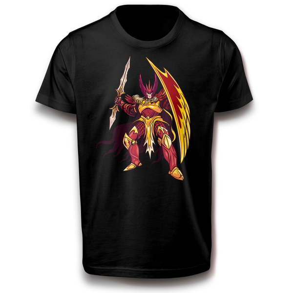 Elfen Krieger mit Rüstung Naturgeister Kämpfer T-Shirt Design 122-3XL Baumwolle Spaß Lustig Geschenkidee