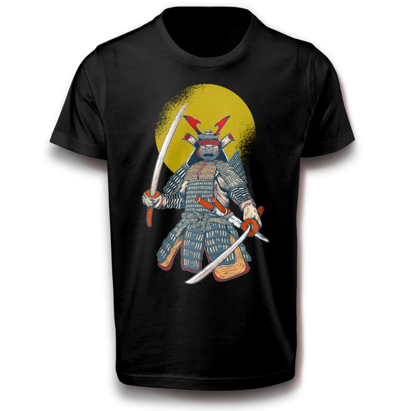 Samurai Krieger Japan Kampf Bushido T-Shirt 122 - 3XL Baumwolle Spaß Lustig Geschenkidee