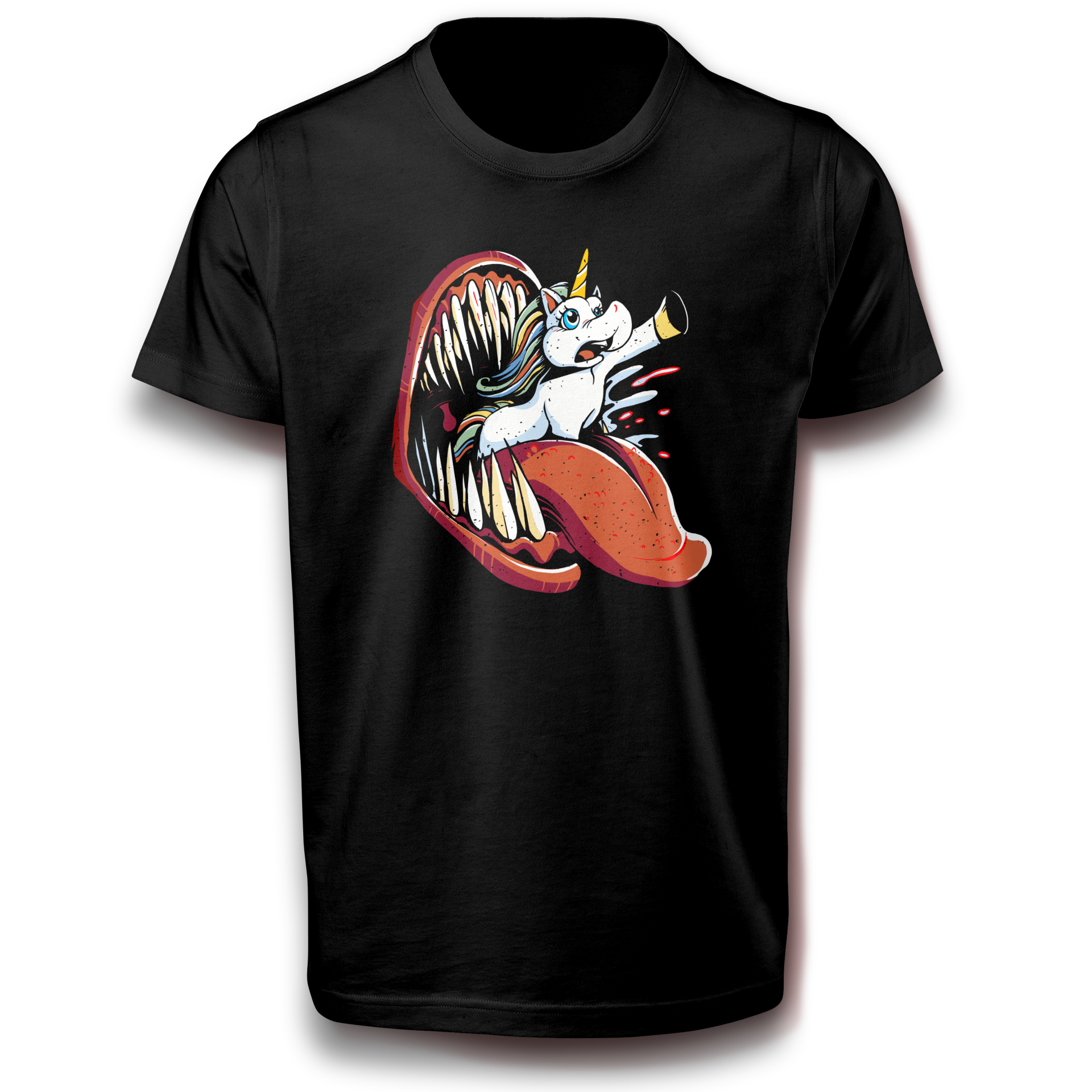Lustiges Einhorn Shirt Unicorn im Mund T-Shirt Humorvolles & Einzigartiges Design