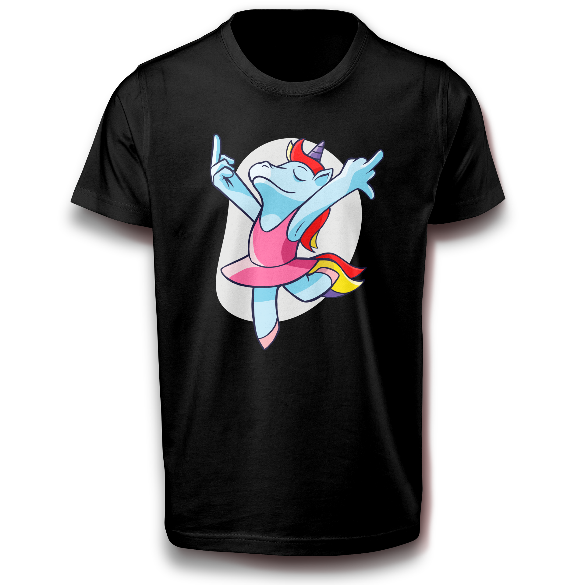 Ballett Ballerina Einhorn Fohlen Tanzen Magie Fantasie Mischwesen Fabelwesen T-Shirt 122 - 3XL Baumwolle