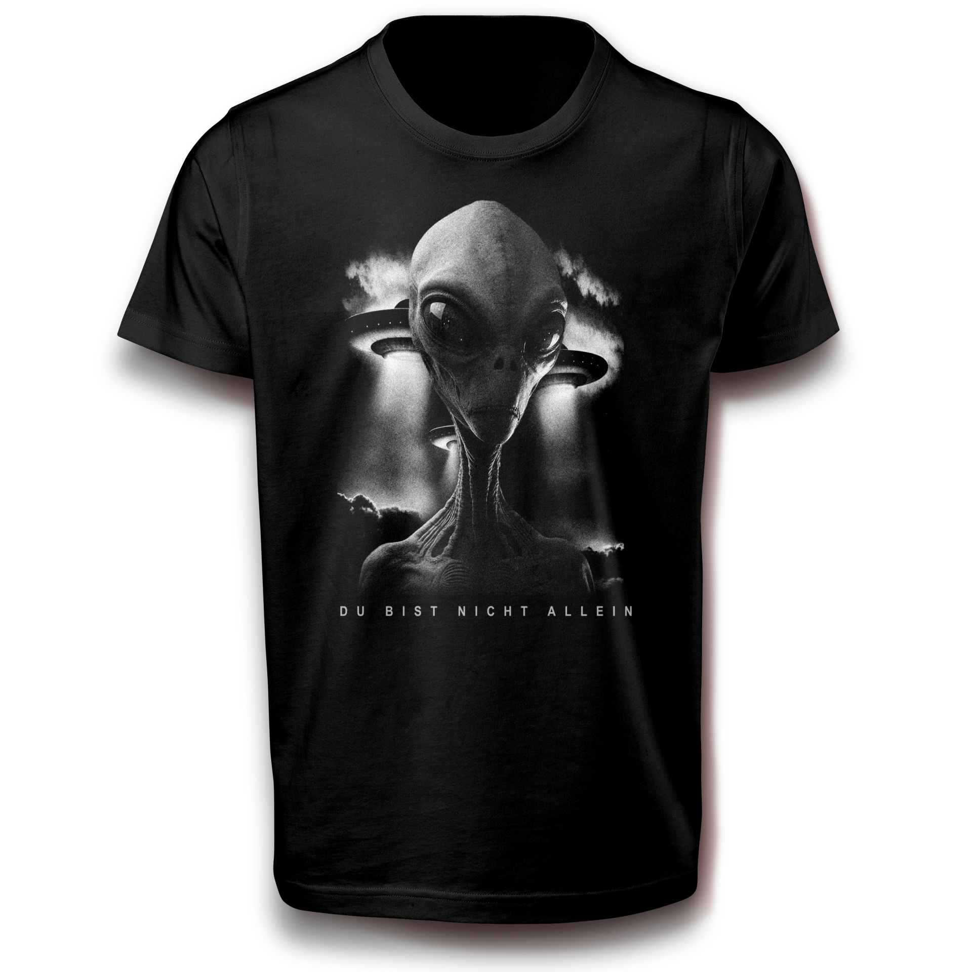 Außerirdischer Alien geheimnis UFO Raum Kosmos Weltall Fun T-Shirt schwarz 110 - 3XL Baumwolle