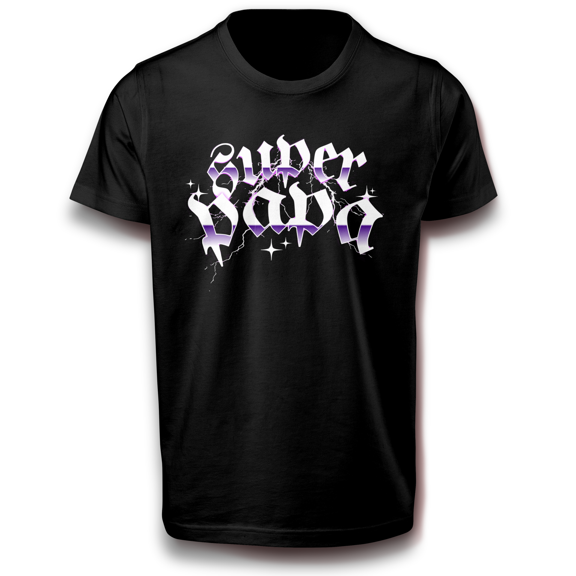 Super Papa T-Shirt Gotischer Blitzeffekt Geschenk Vatertag Cooles Männer Shirt