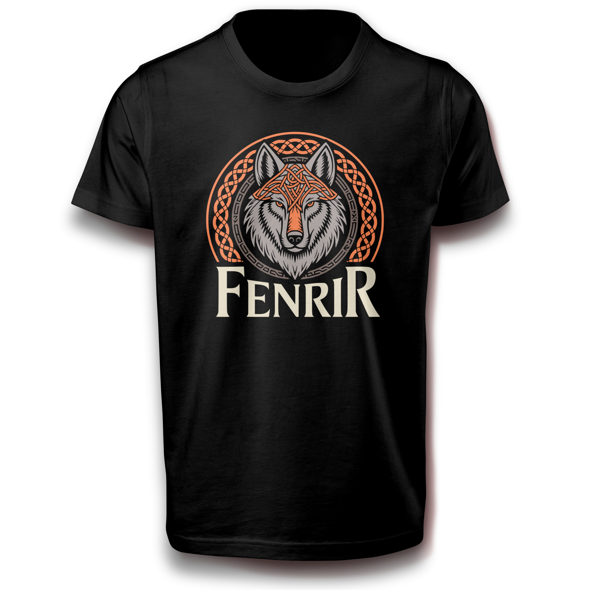 Fenrir T-Shirt – Wikinger Wolf mit nordischer Symbolik – Mythologie Design