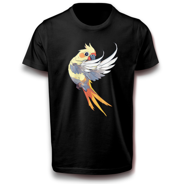 Papagei T-Shirt Comic Kakadu - Buntes Vogel Shirt - Lustiges Tiermotiv - Baumwolle
