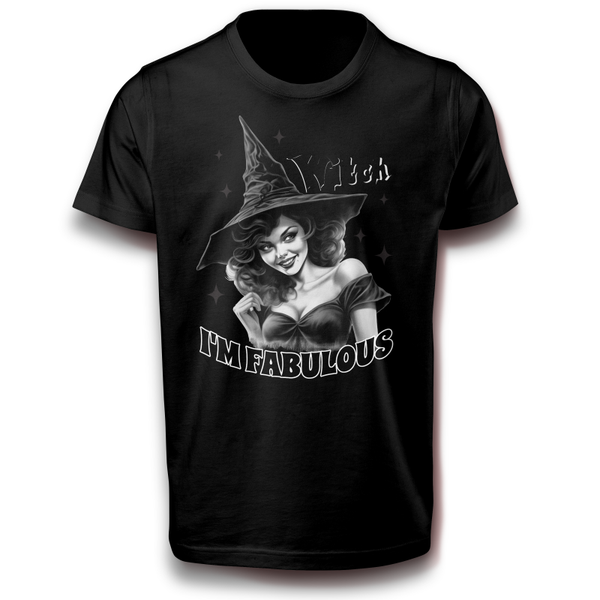 Hüte dich vor der fabelhafte Hexe T-Shirt 122 - 3XL Baumwolle Fun spruch Mythen