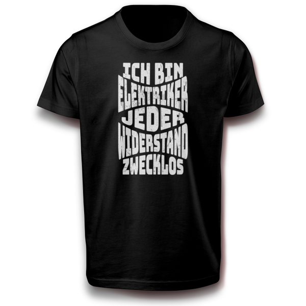 Elektriker T-Shirt Baumwolle mit Spruch Lustig & Originell