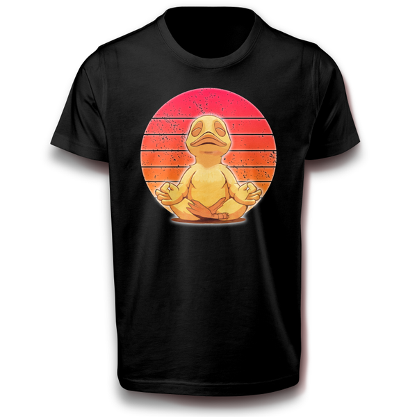 Ente im Meditation Yoga Gans Spaß Lustig süß Fun T-Shirt 122 - 3XL Baumwolle