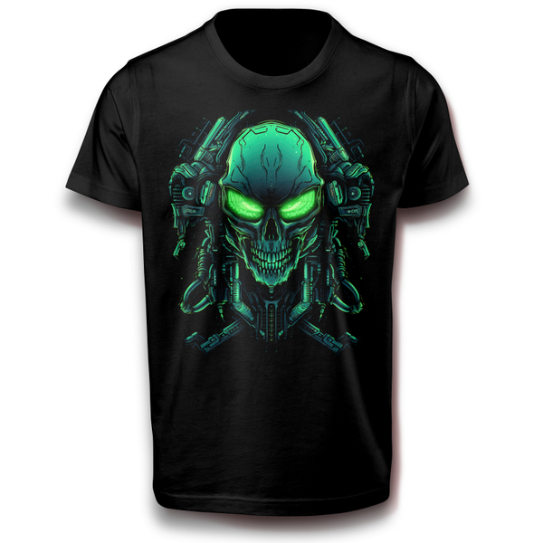 Alien Kopf Cyberpunk Weltraumfantasie Science Fiction Mecha Humanoider Cyberpunk T-Shirt 122 - 3XL Baumwolle