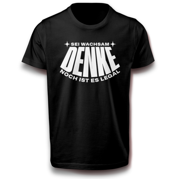 Denke Kritisierend - Wachsam bleiben T-Shirt Unisex, Verschiedene Farben